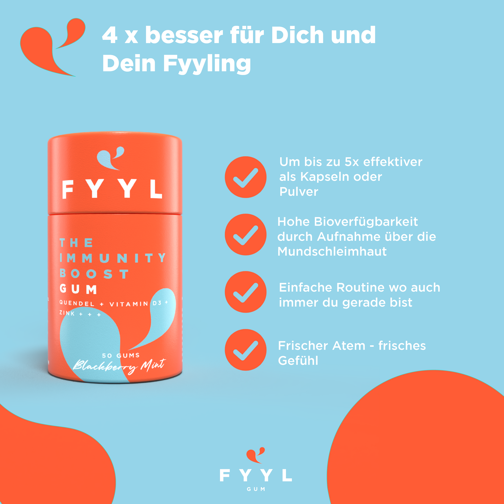 FYYL GUM | The Immunity Boost | Für dein Immunsystem | Alle wichtigen Vitamine und Mineralstoffe